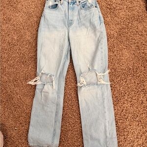 Distressed Light Wash Abercrombie Jeans